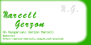 marcell gerzon business card